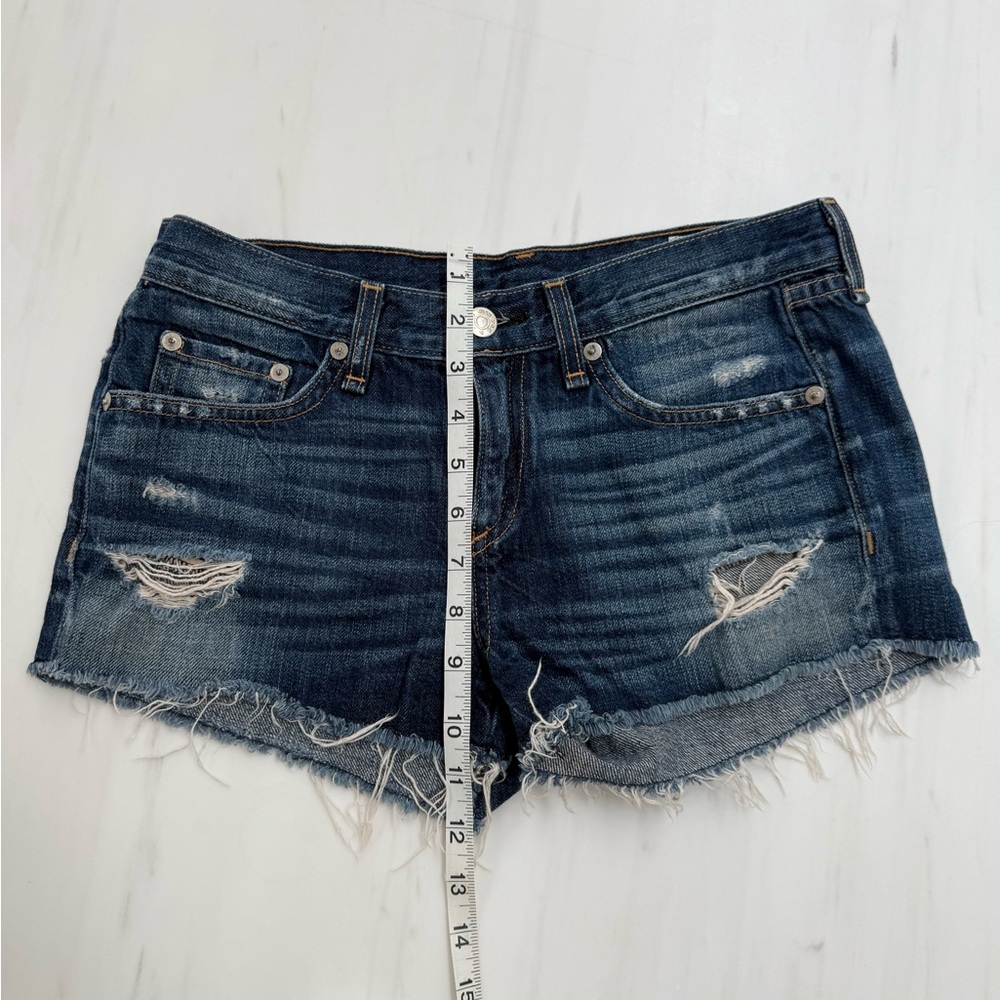 rag & bone Dark Blue Distressed Jean Shorts size 25 - Picture 5 of 5